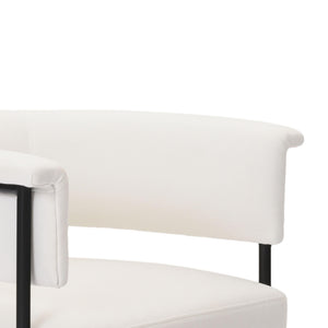 Taylor Cream Performance Linen Dining Chair