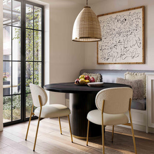 Chelsea Black Oak Round Dining Table