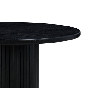 Chelsea Black Oak Round Dining Table