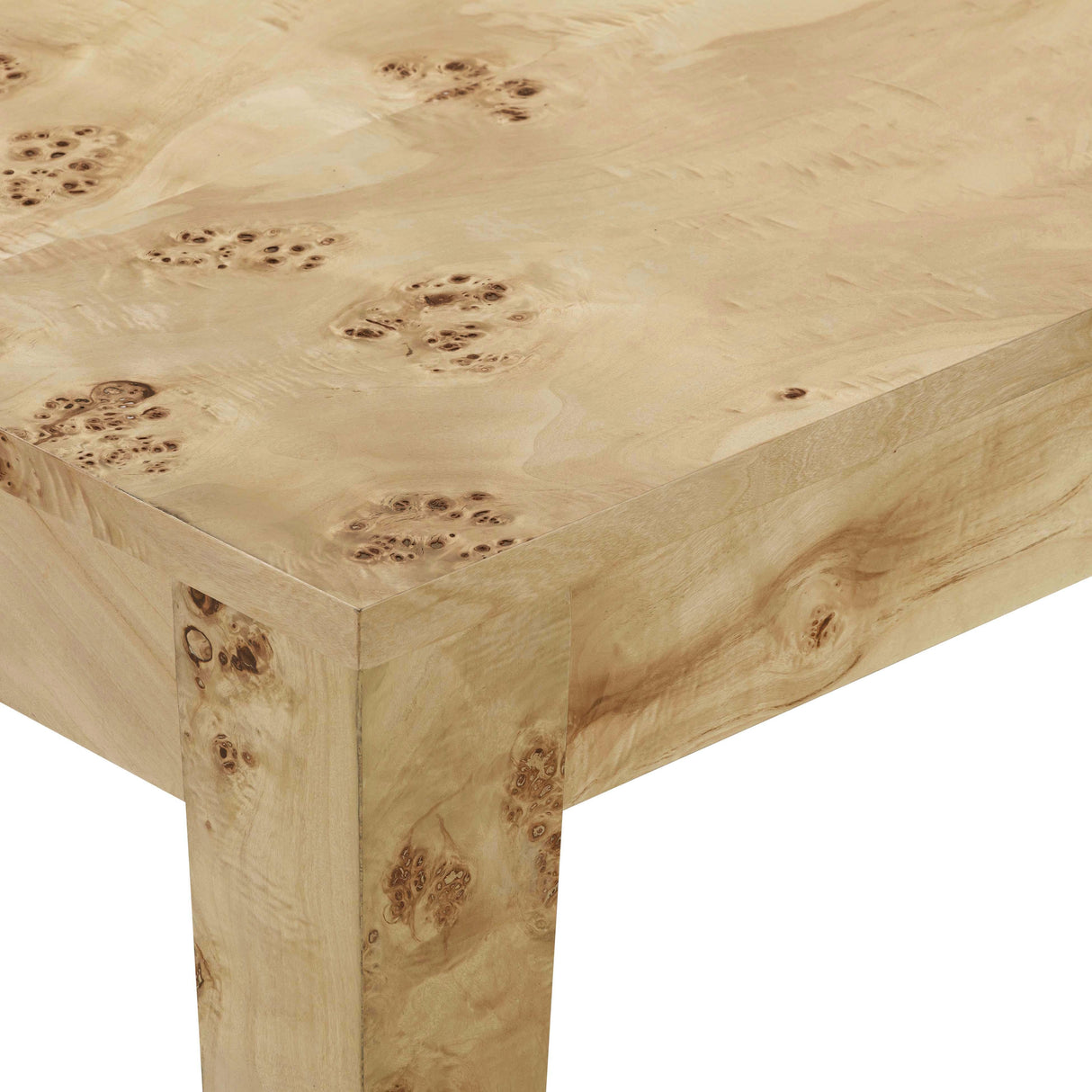 Brandyss Natural Burl Rectangular Dining Table