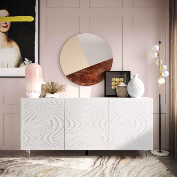 Karma White Lacquer Buffet