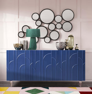 Deco Blue Lacquer Buffet