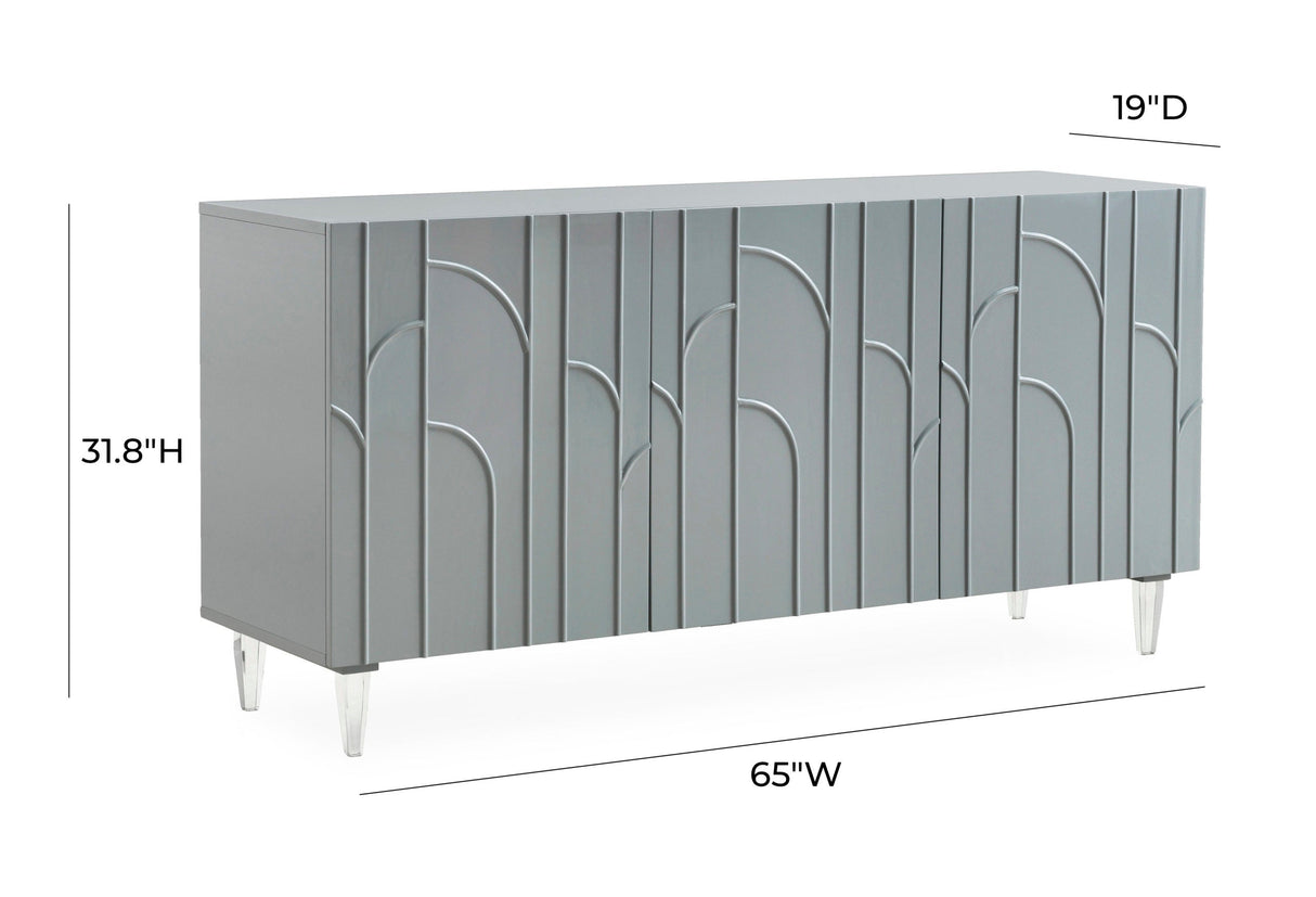 Deco Grey Lacquer Buffet