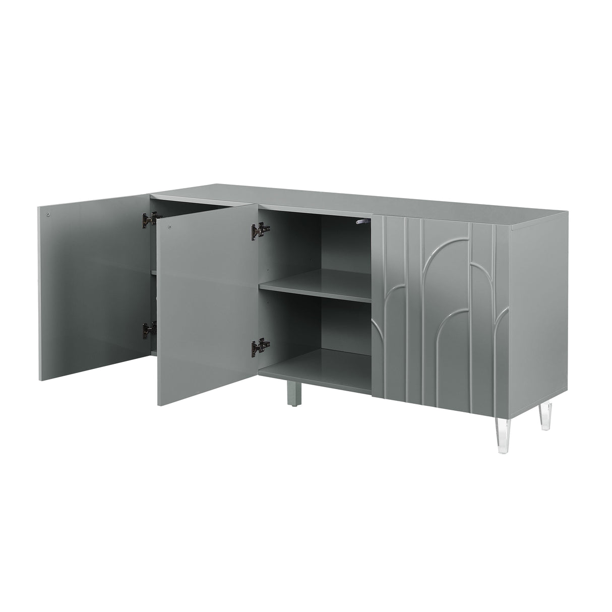 Deco Grey Lacquer Buffet