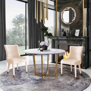 Diamond Cream Dining Chair