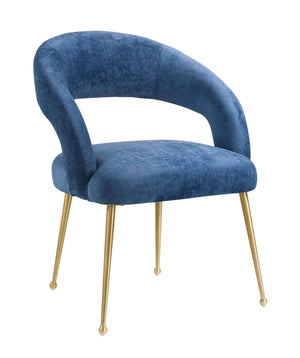 Rocco Slub Navy Dining Chair