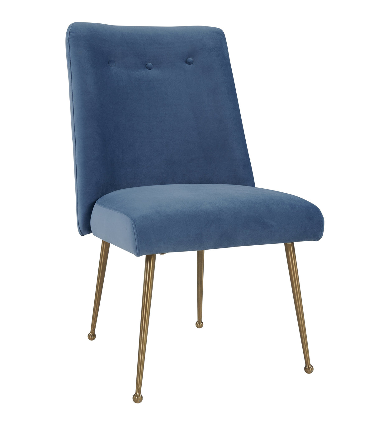 Batik Ocean Blue Velvet Dining Chair