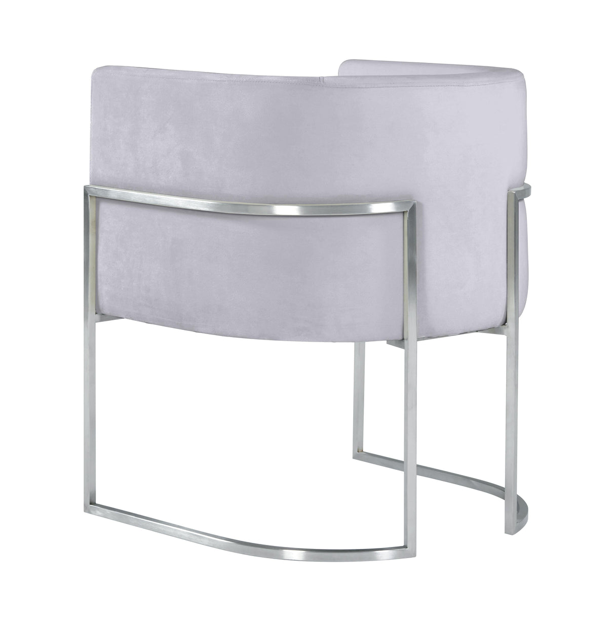 Giselle Grey Velvet Dining Chair - Silver Frame