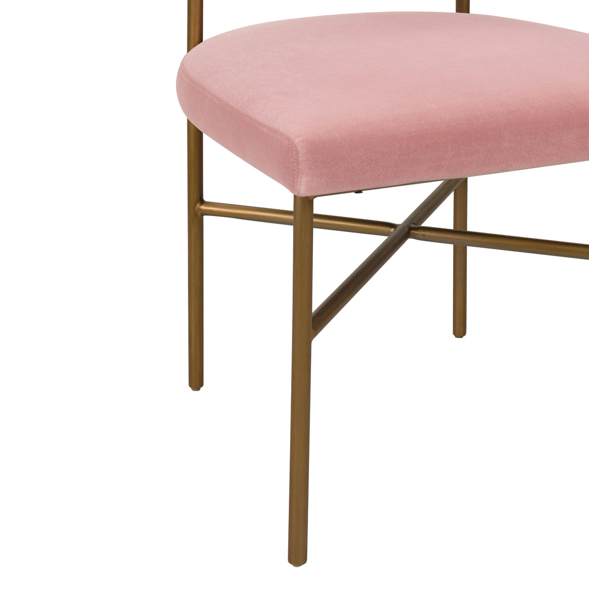 Kim Performance Velvet Chair in Blush