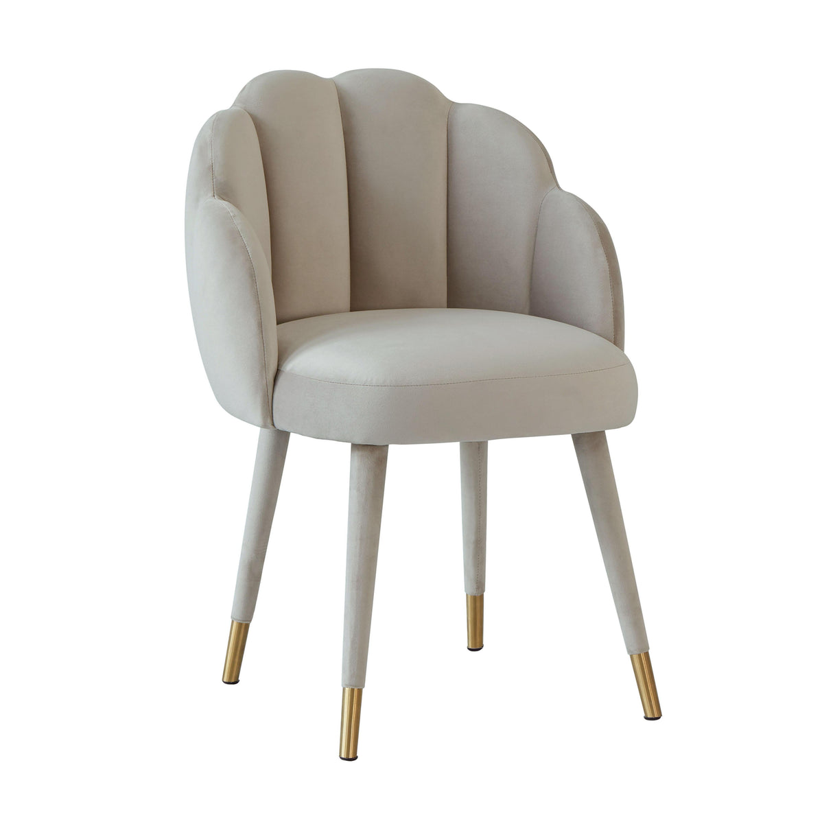 Gardenia Light Grey Velvet Dining Chair