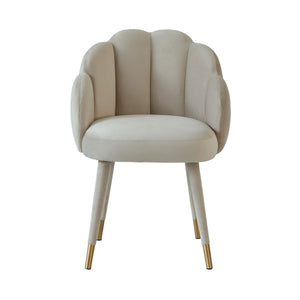 Gardenia Light Grey Velvet Dining Chair