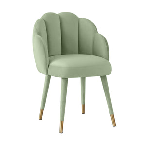 Gardenia Moss Green Velvet Dining Chair