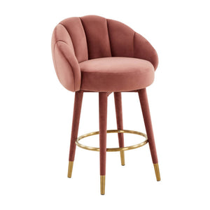 Myla Salmon Swivel Counter Stool