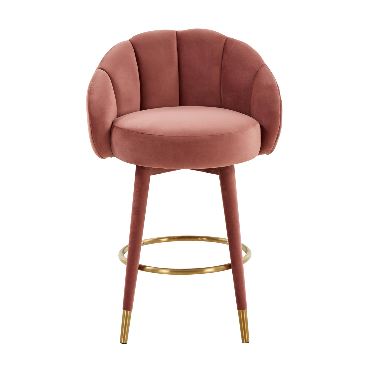 Myla Salmon Swivel Counter Stool