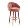 Myla Salmon Swivel Bar Stool