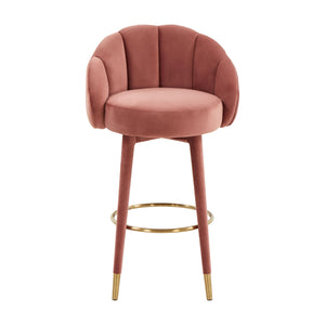 Myla Salmon Swivel Bar Stool