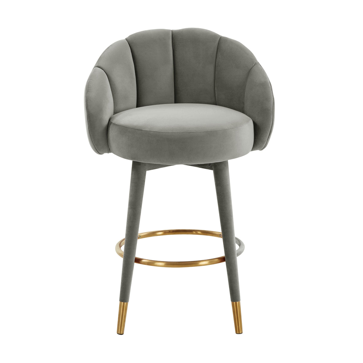 Myla Light Grey Swivel Counter Stool