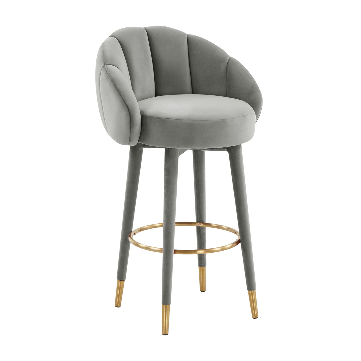 Myla Light Grey Swivel Bar Stool