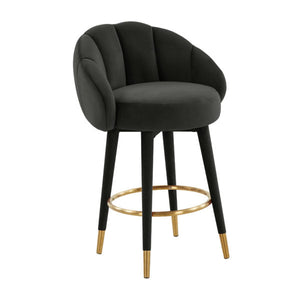 Myla Black Swivel Counter Stool