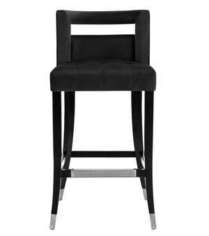 Hart Black Velvet Counter Stool