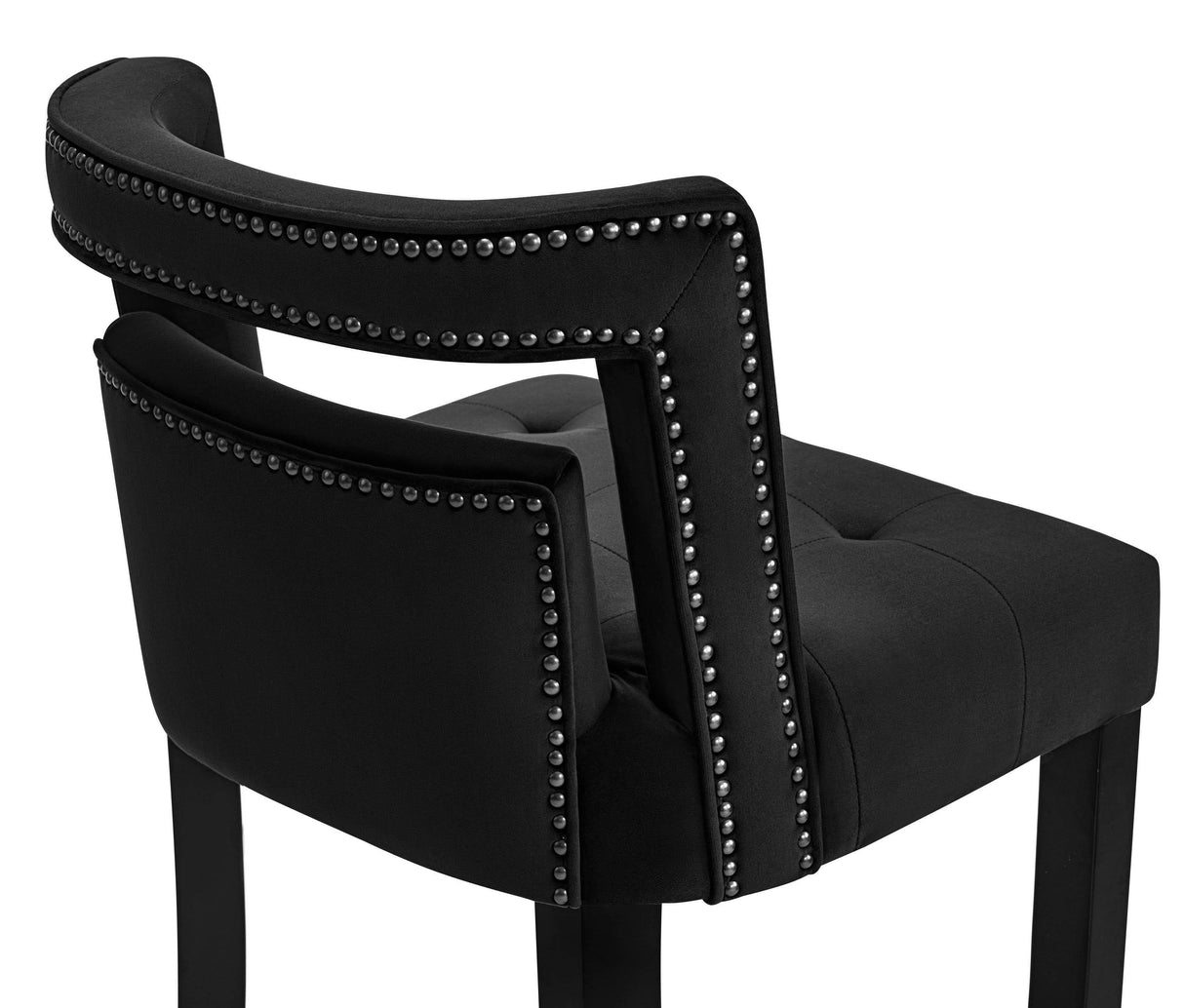 Hart Black Velvet Counter Stool