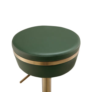 Astro Malachite Green and Gold Adjustable Stool