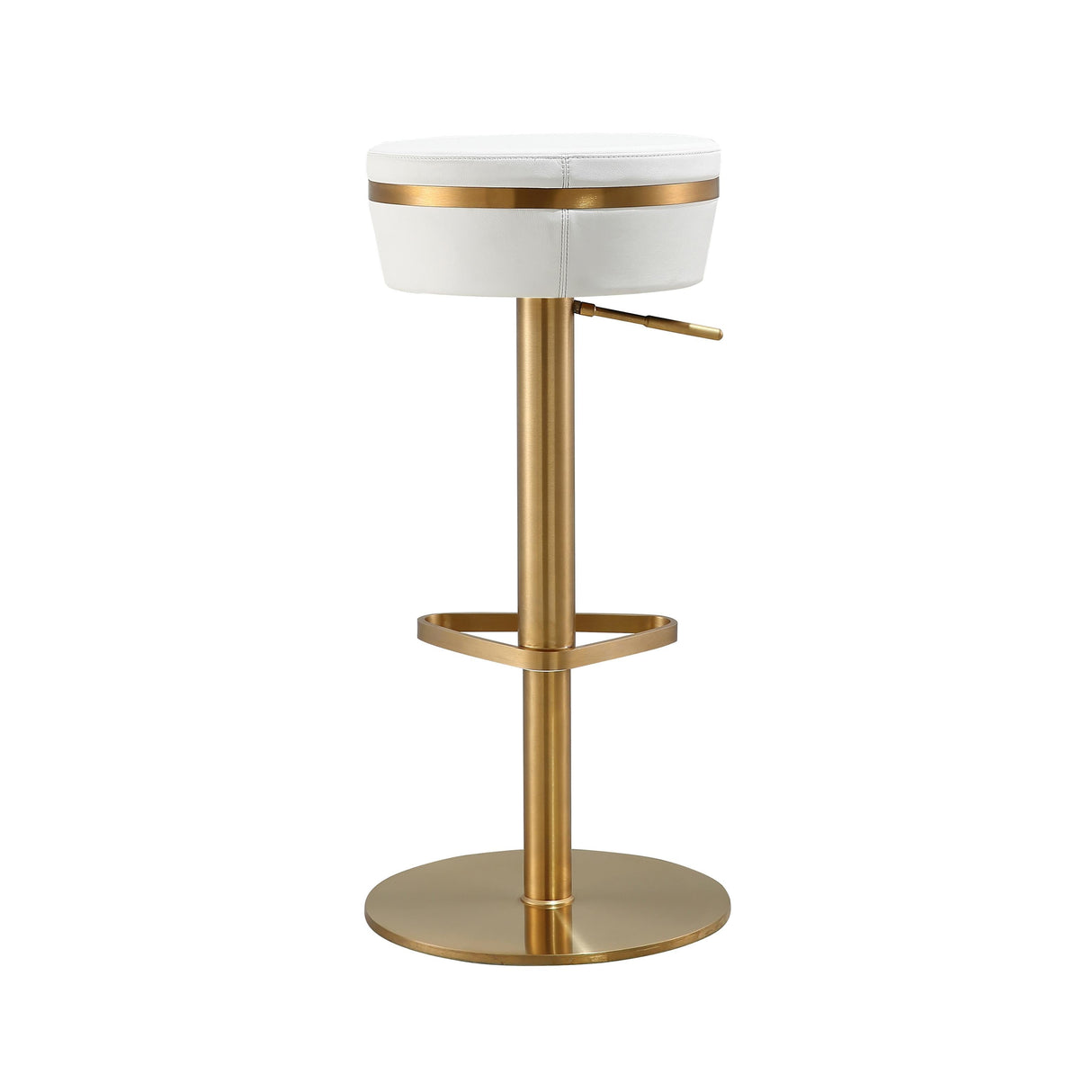 Astro White and Gold Adjustable Stool