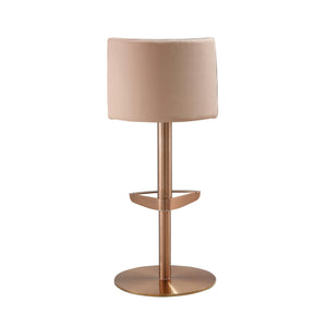 Loosha Cafe Au Lait and Rose Gold Adjustable Stool