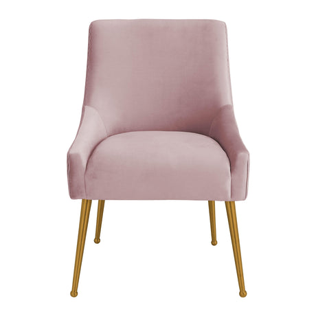 Beatrix Pleated Mauve Velvet Side Chair