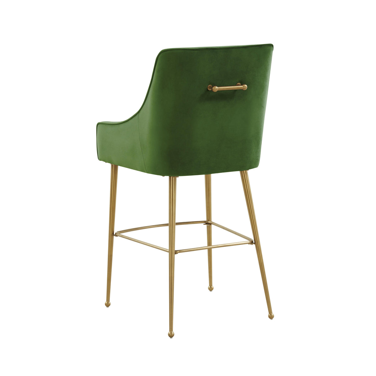 Beatrix Green Velvet Counter Stool - Gold Legs