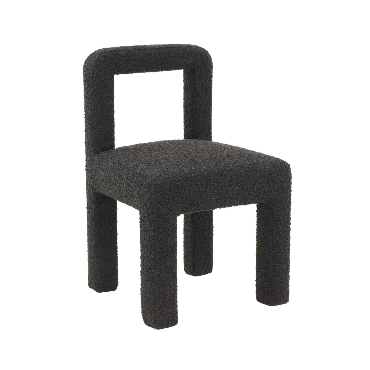 Hazel Black Boucle Dining Chair