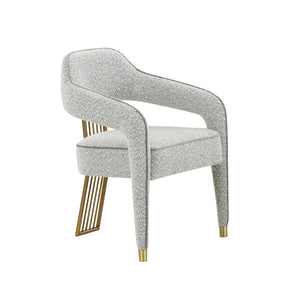 Corralis Speckled Grey Performance Boucle Dining Chair