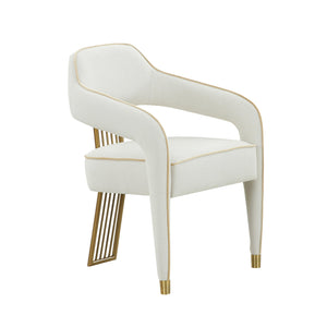 Corralis Cream Performance Linen Dining Chair