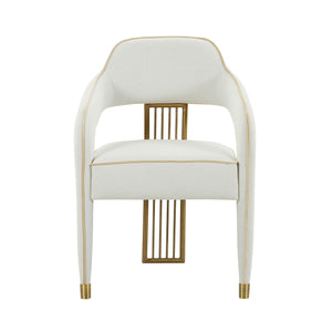 Corralis Cream Performance Linen Dining Chair