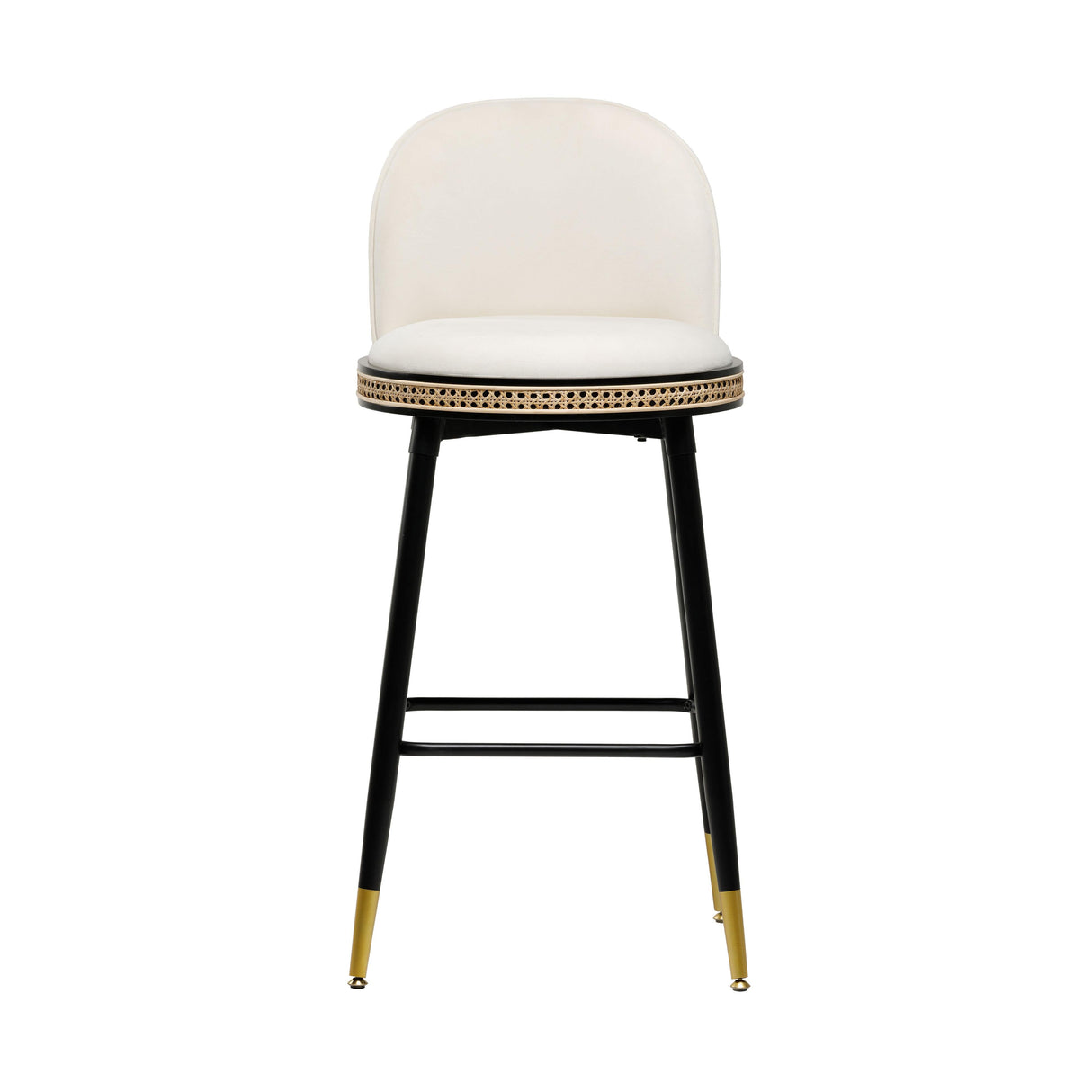 Harley Cream Velvet Bar Stool