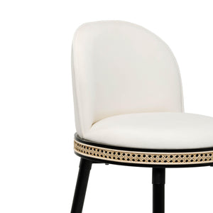 Harley Cream Velvet Bar Stool