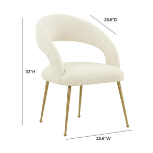 Rocco Cream Performance Boucle Dining Chair