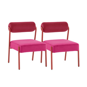 Jolene Hot Pink Velvet Dining Chair