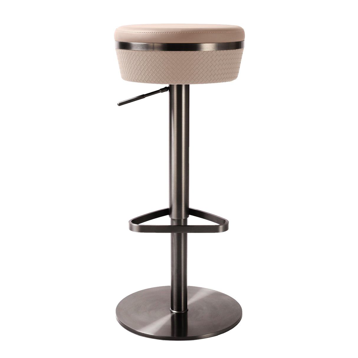 Astro Cafe au Lait Woven Vegan Leather Adjustable Stool