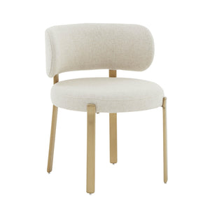 Margaret Cream Performance Linen Dining Chair