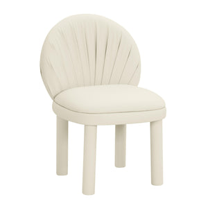 Aliyah Cream Vegan Leather Dining Chair