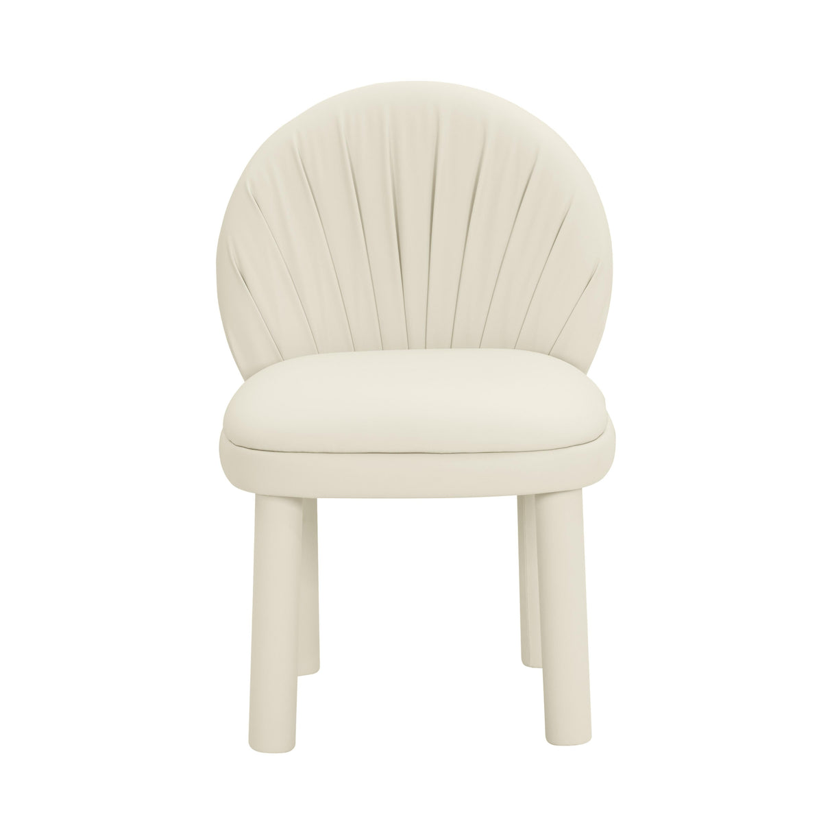 Aliyah Cream Vegan Leather Dining Chair