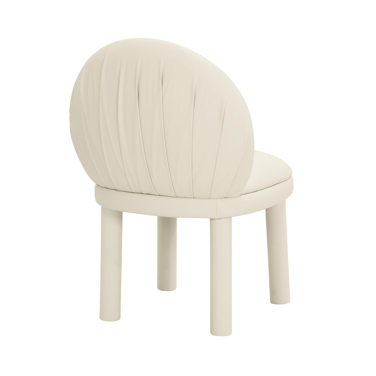 Aliyah Cream Vegan Leather Dining Chair