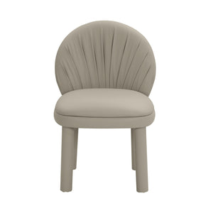 Aliyah Grey Vegan Leather Dining Chair