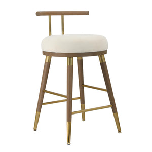 Juniper Cream Velvet Barstool