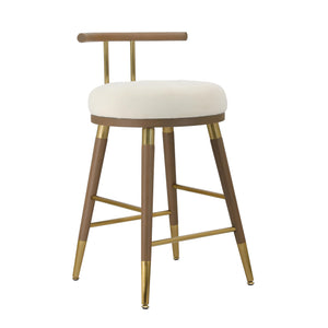 Juniper Cream Velvet Counter Stool