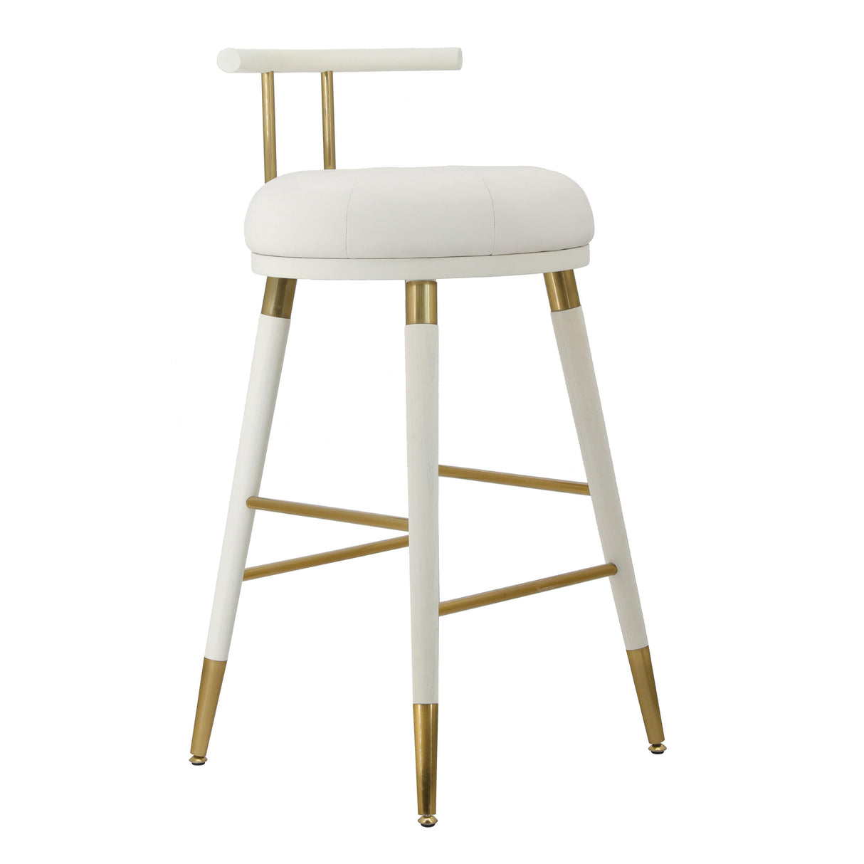 Juniper White Vegan Leather Barstool