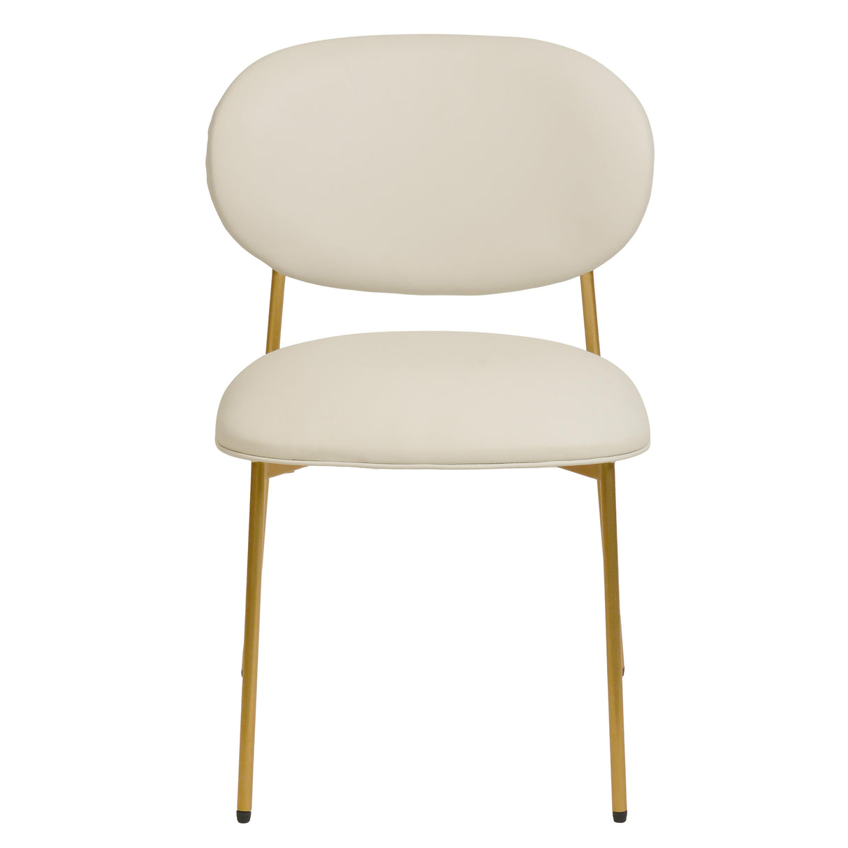 McKenzie Cream Vegan Leather Stackable Dining Chair