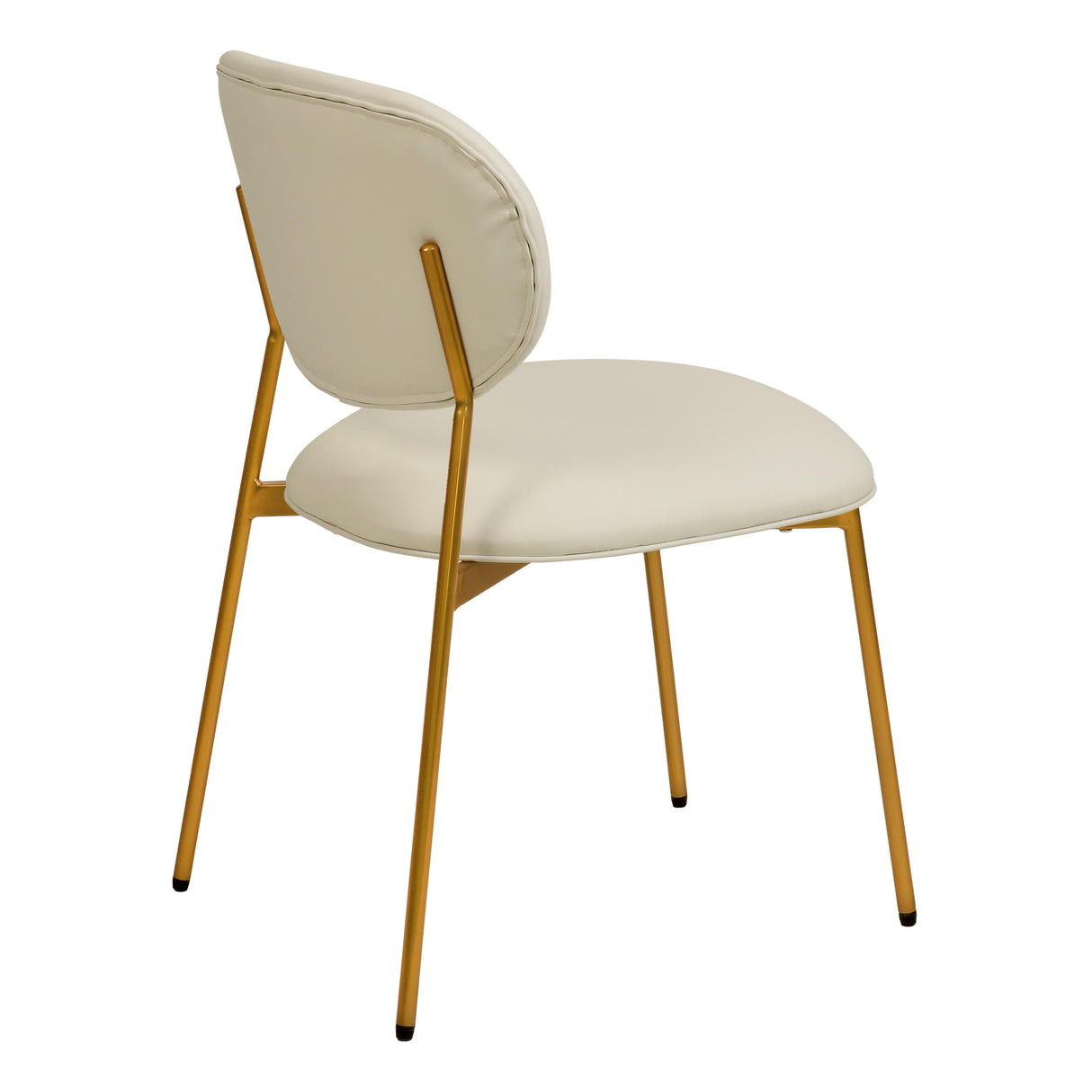 McKenzie Cream Vegan Leather Stackable Dining Chair