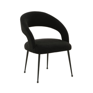 Rocco Black Performance Boucle Dining Chair